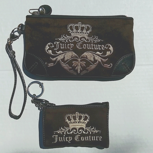 JUICY COUTURE WRISTLET & CHAIN PURSE KEY RING BUNDLE - Picture 1 of 14